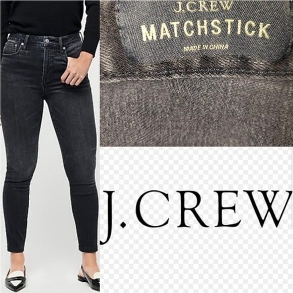 J crew Matchstick Charcoal Wash 28 - Picture 1 of 7